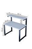 Steel Design 2 Katlı Kahve Köşesi Standı Kahve Makinesi ve Bardak Organizer, Baharatlık,Çok Amaçlı Tezgah Rafı