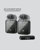 2’li Kablosuz Yaka Mikrofonu Type-c Ve Lightning Uyumlu Profesyonel Set