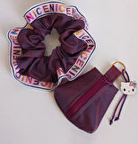 2'li  KENAR SÜSLÜ LASTİKLİ TOKA & MİNİ CÜZDAN VE ANAHTARLIK SETİ