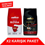 Qualità Rossa + Espresso Barista Gran Crema Çekirdek Kahve (1000gr) 2'Li Paket
