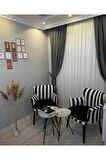 2'Li Çay Seti Koltuk Berjer Set - Cafe - Balkon - Bahçe - Ofis Mobilyası - Zebra Bahçe Koltuğu