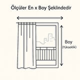 GENCER Home Balkon Perdesi Bağcıklı Ölçü Seçenekli Koyu Gri-Gri