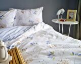Easy Cotton Nevresim Takımı Flourish Tek King Size - Krem