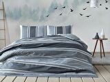 Easy Cotton Nevresim Takımı Listra Tek King Size - Gri