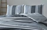 Easy Cotton Nevresim Takımı Listra Tek King Size - Gri