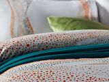 Polycotton Pamuklu Nevresim Takımı Lidya Tek Kişilik - Turuncu
