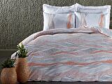 Polycotton Pamuklu Nevresim Takımı Lidya Çift Kişilik - Turuncu