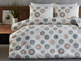 Polycotton Pamuklu Nevresim Takımı Cosmos Çift Kişilik - Gri
