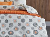 Polycotton Pamuklu Nevresim Takımı Cosmos Çift Kişilik - Gri