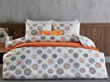 Polycotton Pamuklu Nevresim Takımı Cosmos Tek King Size - Gri