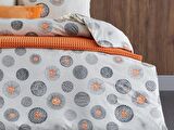 Polycotton Pamuklu Nevresim Takımı Cosmos Tek King Size - Gri