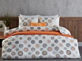 Polycotton Pamuklu Nevresim Takımı Cosmos Tek King Size - Gri