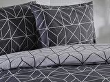Ranforce Polka Nevresim Takımı Çift King Size - Antrasit