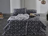 Ranforce Polka Nevresim Takımı Çift King Size - Antrasit