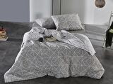 Ranforce Polka Nevresim Takımı Çift King Size - Gri