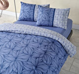 Ranforce Nevresim Takımı Palmera Çift King Size - Lacivert