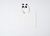 Doqu Home Panda Figürlü Havlu Panço - Piny Bebek Havlu Panço - Panda - Pamuk