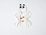 Doqu Home Panda Figürlü Havlu Panço - Piny Bebek Havlu Panço - Panda - Pamuk