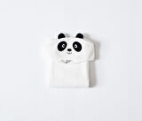 Doqu Home Panda Figürlü Havlu Panço - Piny Bebek Havlu Panço - Panda - Pamuk