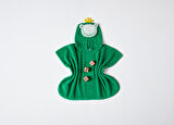 Doqu Home Kral Kurbağa Figürlü Havlu Panço - Piny Bebek Havlu Panço - King Frog - Pamuk
