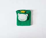 Doqu Home Kral Kurbağa Figürlü Havlu Panço - Piny Bebek Havlu Panço - King Frog - Pamuk