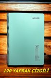 ÇİZGİLİ 120 YAPRAK PASTEL RENK TELLİ DEFTER BEYAZ SAYFALI 60 GR KAĞIT PLASTİK KAPAK