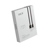 Woyax by Deji iPhone 5 / 5s / 6 / 6s / 7 / Plus / Se 1 2 3 Nesil - Hızlı Şarj Kablosu Usb to Lightning Siyah