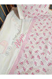 İsimli Nakışlı Bebek Uyku Seti - 5 Parça - %100 Pamuk - 100x150 cm Yorganlı