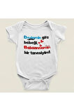 Dedemin Göz Bebeği, Babaannemin Bir Tanesiyim ! Yazılı Pamuklu Yumuşak Unisex Çıtçıtlı Body Zıbın