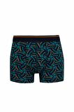 DeFacto Regular Fit Baskılı 3'lü Boxer B0495AX24SMNV135