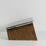 Doğal Ağaç Laptop Masa Standı ve Yükseltici Notebook Tutucu (Ceviz)