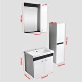 KAREN BANYO NEW BAHAR 60 CM BANYO DOLAP BOY DOLAP HEDİYELİ