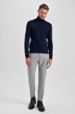 DeFacto Twill Chino Pantolon Slim Fit Dar Kesim Dar Paça Basic Düz Cepli B2091AX23AUGR390