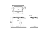 VitrA Nest Trendy 5686B003-0001 Tezgah Lavabo, 80 cm