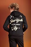 DeFacto Erkek Çocuk Oversize Geniş Kalıp Kapüşonlu Sırt Baskılı Sweatshirt B6135A824SPBK81
