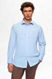 D'S Damat Slim Fit Mavi İtalyan Yaka Gömlek 2HF02ORT5185