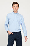 Slim Fit Dar Kesim Düğmeli Yaka Flanel Oduncu Gömlek