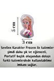 Frozen Karlar Ülkesi Resimli Siyah Kurşun Kalem & Frozen Kalem Başlığı (Portatif Başlık) 2 Parça
