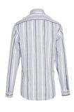 Kahverengi Çizgili Slim Fit Gömlek | S