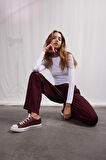 DeFacto Wide Leg Klasik Kumaş Pantolon Geniş Bol Paça Çift Cepli Yüksek Bel Standart Boy Basic Düz D4360AX25SPBR455