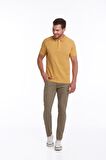 Hardal Regular Fit Pamuklu Desenli Polo Yaka Tişört | XXL