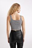 DeFacto Slim Fit Dar Kesim Kare Yaka Triko Atlet U6412AZ24AUGR210