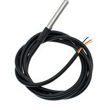 DS18B20 1 Metre Çin Çipli Termal Su Geçirmez Prob Sıcaklık Kontrol Sensörü