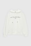 Twn Relaxed Fit Ekru Nakışlı Sweatshirt 3ECE24ORT0493