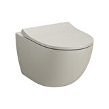 VitrA Sento 7748B020-0559 Rim-ex Asma Klozet, 54 cm, Mat Bej