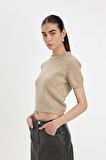 DeFacto Regular Fit Bisiklet Yaka Premium Basic Düz Kısa Kollu Triko Kazak C9049AX24WNBG474