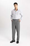 DeFacto Slim Fit Dar Kesim Polo Yaka Petek Dokulu Uzun Kollu Gömlek B6476AX24SPGR221