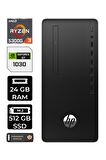 HP 295 G9 RYZEN 3 5300G 24GB RAM 512GB SSD GT1030/4GB FDOS 6D391EA MASAÜSTÜ PC & PER4 BELLEK