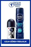 Nivea MEN Erkek Sprey Deodorant Dry Fresh 150ml ve Mini Roll-on Black&White Original 25ml, Ter Karşıtı