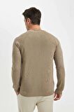 DeFacto Standart Fit Normal Kesim Bisiklet Yaka Basic Düz Triko Kazak A8458AX24WNBG684